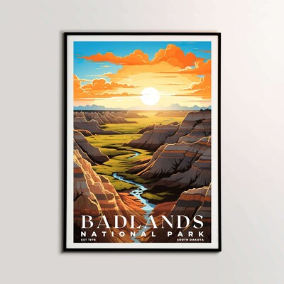 Badlands National Park Poster, Travel Art, Office Poster, Home Decor | S7 - image2